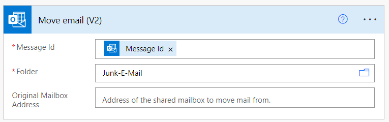 Move email to junk