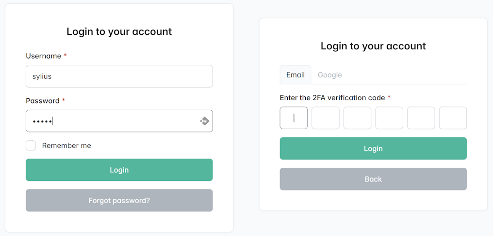 Login Auth workflow
